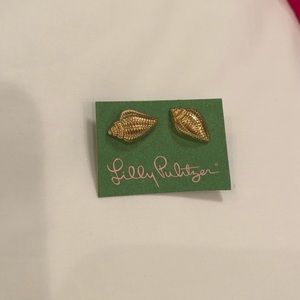 Lilly Pulitzer Gold Shell Earrings